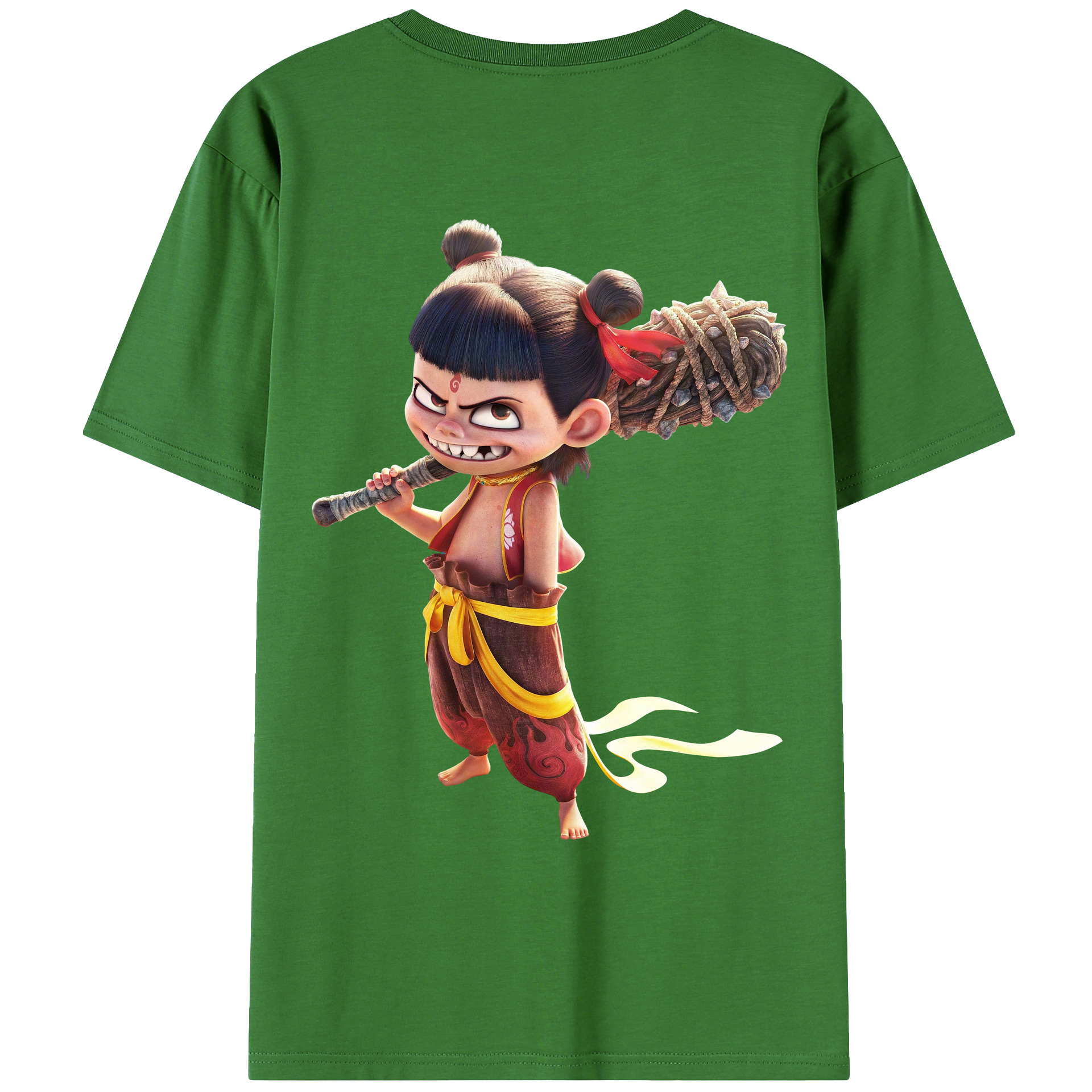 （画像用） Ne Zha 2 ナタ 魔童の大暴れ レディース半袖Tシャツ(バックプリント)